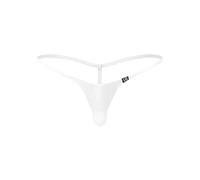 YOOJIA Hombre Sexy Micro Tangas de Hilo Transparente de Malla Calzoncillos G-String Thong Ropa Interior Erótica Talla Única Blanco D M