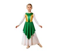 YOOJIA Niña Cárdigan De Baile De Alabanza Vestido Adoración De Ballet Ropa Verde 11-12 años
