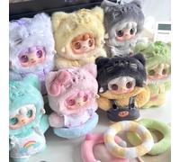 Yooki Kitten Summer Party Series Plush Doll Blind Box 1 piezas-Lindo vinilo cara diseño aleatorio figuras de acción, coleccionables misterio juguetes de peluche bolsa encanto cumpleaños para niñas