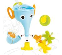 Yookidoo Juguete Baño - FunEleFun Fill 'N' Sprinkle Elephant Embudo con 3 Accesorios Intercambiables, diversión para el baño Que promueve el Aprendizaje (Azul)