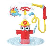 Yookidoo Ready Freddy Spray 'N' Sprinkle - Juguete de baño para niños con boca de fuego orientada a la acción para niños a partir de 3 años. Viene con 4 accesorios de bombero, promueve el aprendizaje basado en STEM.
