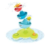 Yookidoo stack 'n' spray - Juguetes de Baño de Bebés, Multicolor (40115) | Juguetes de agua, fuente de agua, barcos, figuras, torre apilable, función de inclinación, regalo niña 2 años