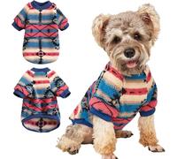 Yoolhamy Jersey de Forro Polar para Perros Pequeños, Suéter de Invierno Étnico Bohemio, Suave y Cálido, Ropa Térmica para Cachorros (Rosa, M)