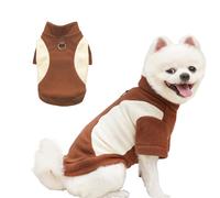 Yoolhamy Ropa para perros pequeños, suéter de invierno para perros pequeños, traje cálido de forro polar con anillo en D, abrigo suave para mascotas, chihuahua, schnauzer, shih, tzu, yorkie, bulldog