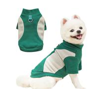 Yoolhamy Ropa para perros pequeños, suéter de invierno para perros pequeños, traje cálido de forro polar con anillo en D, abrigo suave para mascotas, chihuahua, schnauzer, shih, tzu, yorkie, bulldog