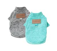 Yoolhamy Suéteres de forro polar para perros pequeños, 2 piezas de abrigo cálido para cachorros, chaqueta de invierno para chihuahua, ropa suave y cómoda para mascotas, para Yorkshire Terrier, bulldog