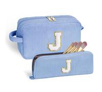 YOOLIFE 2 Stück Buchstaben Kosmetiktasche - Kosmetiktasche Kulturtasche Kulturbeutel Make up Tasche Buchstaben Schminktasche, Geburtstagsgeschenk Geschenke für Mädchen Teenager Frauen Mama Schwester
