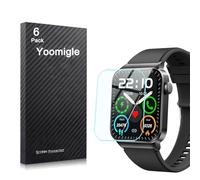 Yoomigle 6 Unidades Protector de Pantalla Compatible con Donerton T50S 1,85" Smartwatch HD Claro Suave Protectors Compatible con VKROBAG T50S 1,85 Pulgadas Reloj Flexible Película de TPU No Vidrio