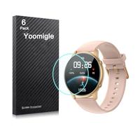 Yoomigle 6 Unidades Protector de Pantalla Compatible con TUYOMA LW36 1,32" Smartwatch HD Claro Suave Protectors para OnWearPro LW36 1.32 Pulgadas Reloj Flexible Película de TPU No Vidrio