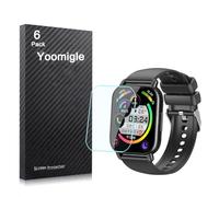 Yoomigle 6 Unidades Protector de Pantalla Compatible con WeurGhy Y6 1,85" Smartwatch HD Claro Suave Protectors Compatible con Poounur Y6 1.85 Pulgadas Reloj Flexible Película de TPU No Vidrio