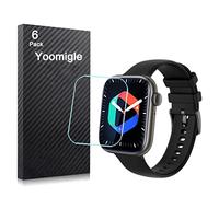 Yoomigle 6 Unidades Protector de Pantalla Compatible with KIQULOV P45 1,8" HD Claro Suave Protectors para AMZSA P45 1.8 Pulgadas Smartwatch No Vidrio Alta Definicion