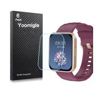Yoomigle Paquete de 6 protectores de pantalla compatibles con RUIMEN D1 de 1.85 pulgadas para reloj inteligente GloryFit D1 de 1.85 pulgadas, protectores de pantalla transparentes HD antiarañazos