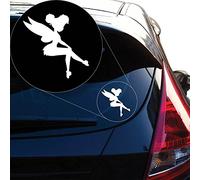Yoonek Grapics Tinker Bell Decal Sticker for Light Switch, Car Window, Laptop and More # 933 (10" x 10", White)