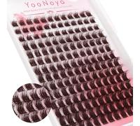 YOONOYA Pestañas Postizas Cluster Lashes 168 Pcs 10-16mm D Curl DIY Pestañas Individuales Pestañas Postizas Naturales esponjosas, Eyelash Extension Easy to Apply at Home (QC-10-16mm-168PCS)