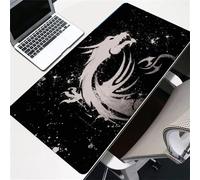 Yoonqun Alfombrilla de ratón para Juegos 800x400x5mm,Dragón Negro Grande Alfombrilla de ratón,Bordes cosidos,Base de Goma Antideslizante,Alfombrilla de Teclado Lavable,Alfombrilla de Escritorio