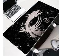 Yoonqun Alfombrilla de ratón para Juegos 900x400x3mm,Dragón Negro Grande Alfombrilla de ratón,Bordes cosidos,Base de Goma Antideslizante,Alfombrilla de Teclado Lavable,Alfombrilla de Escritorio