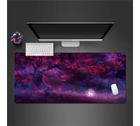 Yoonqun Alfombrilla de ratón para Juegos XXL- 900x400x3mm,Fantasía Purple Tree Mousepad Grande - Mejora la precisión y la Velocidad - Base de Goma Antideslizante - para Oficina, PC, portátil