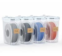 YOOPAI Caja de almacenamiento de filamentos - 4 paquetes de contenedores de filamentos para impresión 3D sellado y protección - Almacenamiento portátil con desecante y etiquetas, resistente al agua y
