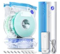 YOOPAI Sacchetti Sottovuoto per Filamenti di Stampante 3D con Pompe Auto, 20 Riutilizzabili Sottovuoto a Vuoto 34 * 30cm, Bolsa de Vacio Filamento Kit Con Prácticos Accesorios