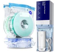 YOOPAI Sacchetti Sottovuoto per Filamenti di Stampante 3D con Pompe Auto, 30 Riutilizzabili Sottovuoto a Vuoto 34 * 30cm, Bolsa de Vacio Filamento Kit Con Prácticos Accesorios