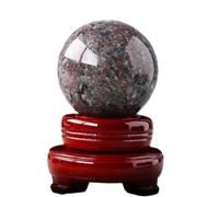 Yooperlite Stone Crystal Ball,Magic Flame Stones Crystals Sphere with Stand, Ball,Photography Home Decor,65mm