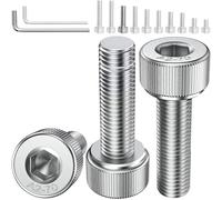 YOOPIN 30 tornillos hexagonales M6 x 25 mm, DIN912 M6, acero inoxidable A2 V2A, tornillos cilíndricos con llaves hexagonales, tornillos de culata cilíndricos para muebles y bricolaje