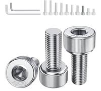 YOOPIN 60 tornillos hexagonales M5 x 16 mm, DIN912 M5, acero inoxidable A2 V2A, tornillos cilíndricos con llaves hexagonales, tornillos de culata cilíndricos para muebles y bricolaje