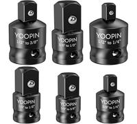 YOOPIN Juego de 6 adaptadores y reductores de enchufe, adaptador de enchufe diverso de 1/5.1 cm 1/10.2 cm 3/20.3 cm para llave dinamométrica, trinquete