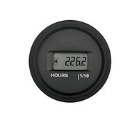 YOOREAL AC/DC generador Contador de Horas, Contador de Horas de Mantenimiento Redondo, Resistente al Agua, Funciona en Varios de ZTR/cortacésped Tractor generador Land Trimmer UTV Cepillo Cortador.