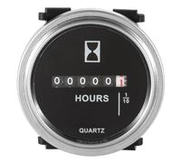 Yooreal DC 6-80V, medidor de hora digital mecánico redondo, resistente al agua para tractor de jardín, velero, generador de cortadora de césped de giro cero. (DC6V-80V)