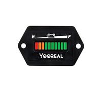Yooreal de 48 V Medidor de batería de ácido de plomo, indicador de uso de la batería, adecuado para carrito de golf, remolque de viaje, carretilla elevadora, máquina fregadora Ebike