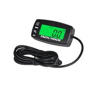 Yooreal HM032R Tacómetro digital retroiluminado, medidor de horas, resistente al agua para fueraborda, moto de nieve, generador de motos de nieve, scooter, tractor de césped, compresor
