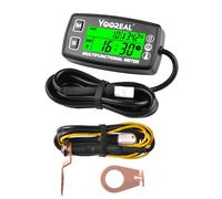 Yooreal Medidor de horas y tacómetro digital, indicador de temperatura del motor, pantalla retroiluminada, resistente al agua para scooter, mini bicicleta, motocicleta, tractor de césped