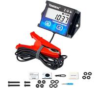 YOOREAL Tacómetro digital horario de mantenimiento tacómetro máximo tacómetro con clip retroiluminación cortadora de césped impermeable generador de motocicletas soplador de nieve