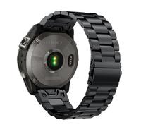 YOOSIDE Correa de acero inoxidable para Garmin Fenix 8 / EPIX Pro/Approach S70 (47 mm), Quick Fit Correa de eslabones de repuesto para Fenix 7/6/5 (negro)
