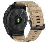 YOOSIDE Correa de reloj de nailon resistente para Garmin Fenix 7X / Fenix 6X / Fenix 5X/Enduro, ajuste rápido de 26 mm, pulsera deportiva de nailon tejido ajustable con cierre de acero inoxidable para