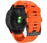 YOOSIDE Correa de reloj de silicona para Fenix 7/epix 2 / Fenix 6/Fenix 5, 22mm ajuste rápido suave impermeable antialérgica para Garmin Instinct 2 Solar, Instinct Tactical, Fenix 5 Plus(naranja)