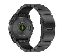 YOOSIDE Correa de reloj ligera de silicona de titanio de 22 mm para Garmin Fenix 8 / epix Pro de 47 mm, pulsera de doble capa con cierre abatible para Approach S70 de 47 mm / Fenix 7/6/5, 26mm