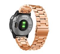 YOOSIDE Correa de repuesto para Garmin Fenix 5S, 20 mm, de acero inoxidable, de ajuste rápido, para Garmin Fenix 5S/Fenix 5S Plus Smartwatch (oro rosa)