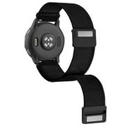YOOSIDE Correa elástica con cierre magnético para Garmin Venu 3S / Vivoactive 4S / Vivomove 3S / Venu 2S, 18 mm, correa de reloj de pulsera de nailon suave y ligera, 18mm, Nailon, Sin gemas, Negro
