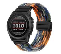 YOOSIDE Pulsera elástica trenzada con cierre magnético para Garmin Fenix 8 47 mm/epix Pro 47 mm/Fenix 7/6/5, Quick Fit Loop Nylon Correa de reloj de pulsera elástica para Instinct 3 45 mm/Instinct 2