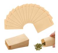 Yoosso 150 Pcs Bolsa Papel Kraft, 6 x 10 cm Sobre Vintage Sobres Pequeños Mini Bolsas de Papel Kraft para Semillas Monedas Joyería Favores de Fiesta (Marrón)