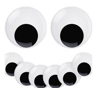 Yootiko 20 ojos autoadhesivos grandes de 50 mm, de plástico para muñecas, animales y proyectos de manualidades, ojos de Googly Eyes para manualidades y decoración