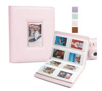 Yootiko Álbum de fotos, 288 bolsillos, 6 x 9 cm, tapa de poliuretano, páginas transparentes, pequeño, pequeño, gran capacidad, álbum de fotos familiar para niños, niñas, mujeres, hombres (rosa)