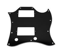 Yootones - 1 placa blanca para guitarra (3 capas, 3 capas, color negro)