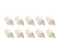 Yootones - 10 pomos de amplificador de guitarra con parte superior plana, perilla de pedal de efecto, pomos de cabeza de pollo compatibles con accesorios de guitarra (blanco)