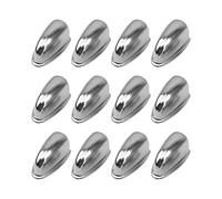 Yootones - 12 piezas de tambor de metal con gancho de garra compatible con bombos, percusión, accesorios de repuesto (plateado)