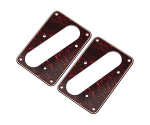 Yootones - 2 anillos de montaje para guitarra de una sola bobina compatible con anillos de placa Humbucker para guitarras eléctricas (rojo concha de tortuga)