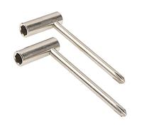 Yootones 2 llaves de ajuste para caja de cuello de guitarra, accesorio de guitarra (plateado)