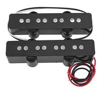 Yootones 2 piezas de 4 cuerdas JB Bass Pickup parte estilo abierto cuello compatible con 4 cuerdas de graves eléctricos, Squier Affinity PJ Bass (plata)